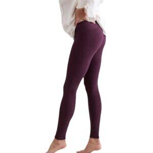 Aerie sz Small Plum Wine Color Play Chill Move Active Leggings Athletic Sport